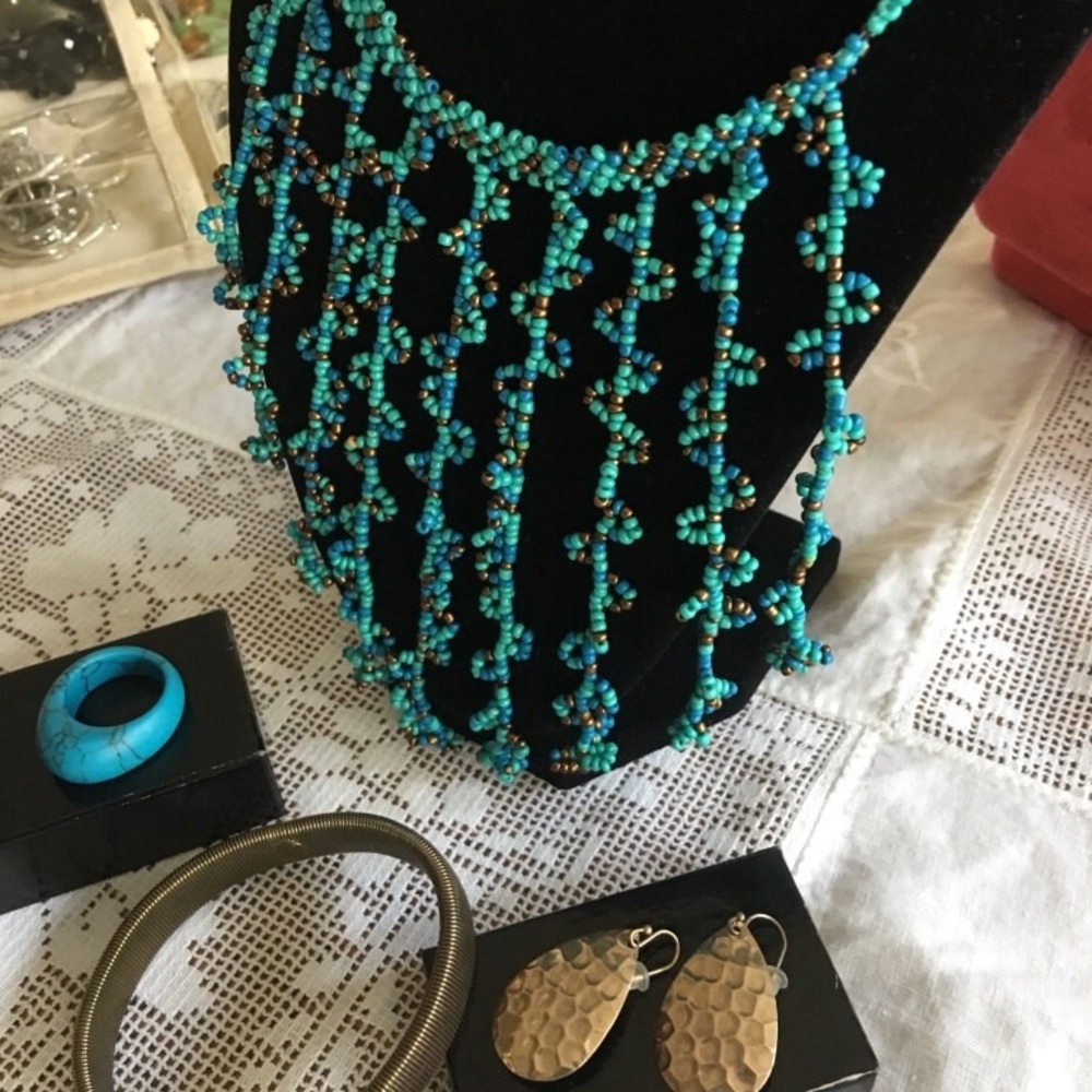 Necklace, Ring, Earrings & Bracelet Set